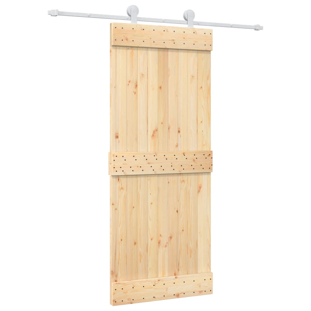 Vidaxl sliding door with batter 85x210 cm Solid pine