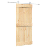 Drsna vrata Vidaxl s testo 90x210 cm trdni bor