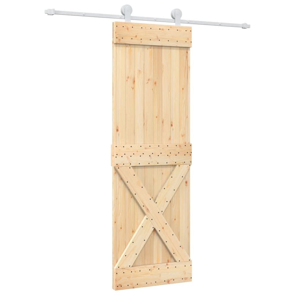Drsna vrata Vidaxl s testo 70x210 cm trdni bor