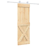 Drsna vrata Vidaxl s testo 70x210 cm trdni bor