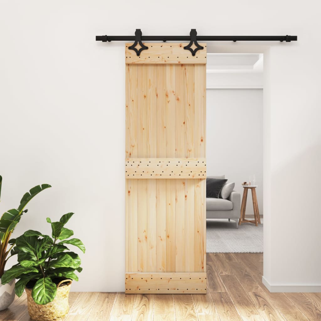 Drsna vrata Vidaxl s testo 70x210 cm trdni bor