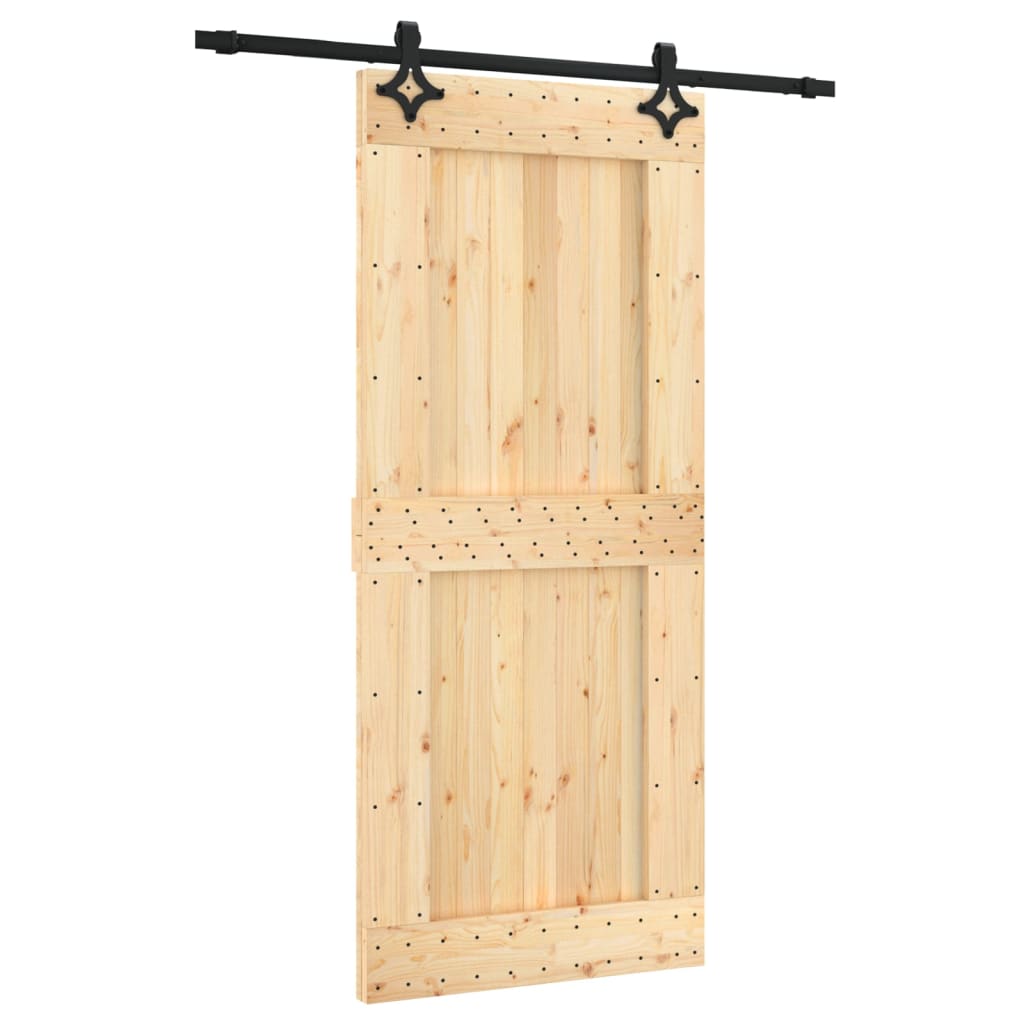 Vidaxl sliding door with batter 90x210 cm solid pine
