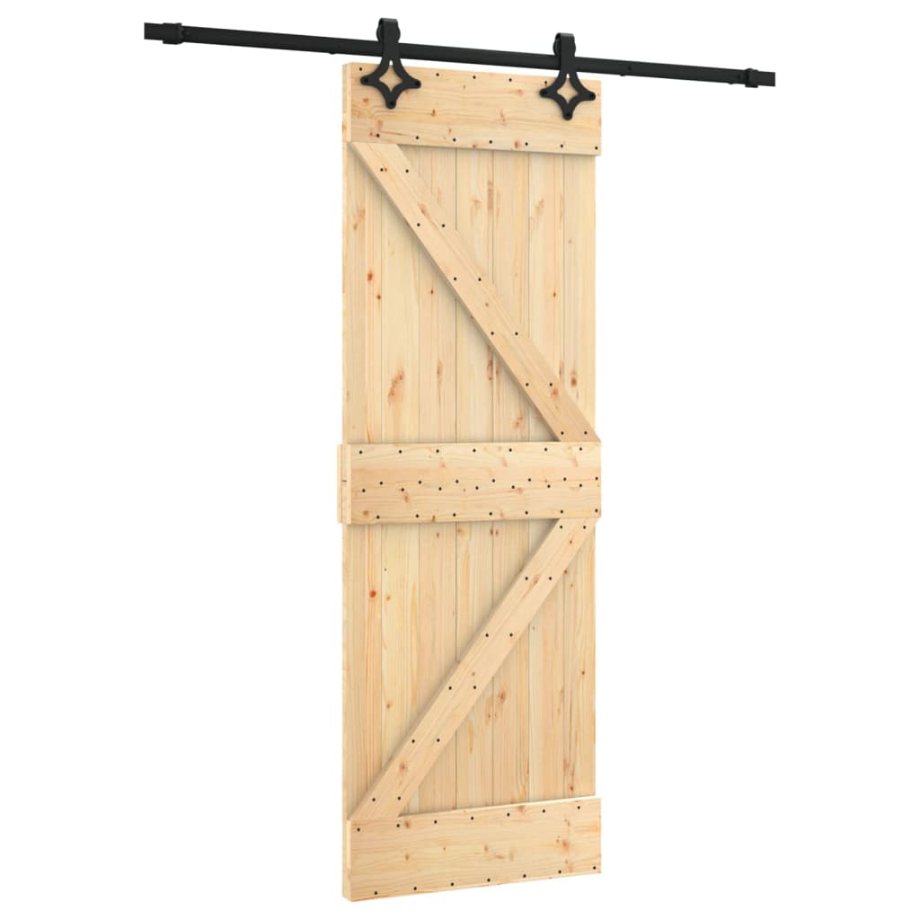 Vidaxl skydedør med dej 70x210 cm fast fyrretræ