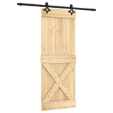 VidaXL sliding door with batter 80x210 cm Solid pine