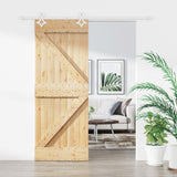 VidaXL sliding door with batter 80x210 cm Solid pine