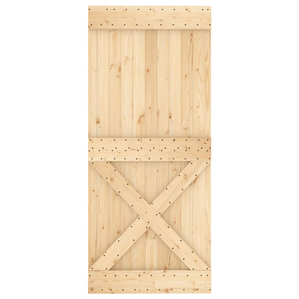 Drsna vrata Vidaxl s testo 90x210 cm trdni bor