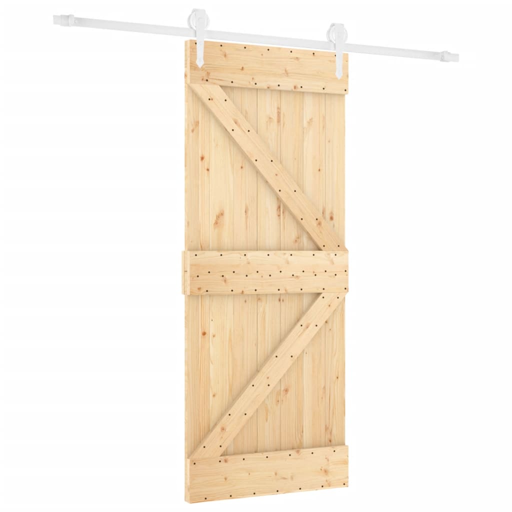 VidaXL sliding door with batter 80x210 cm Solid pine