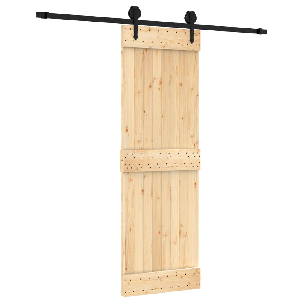 Drsna vrata Vidaxl s testo 70x210 cm trdni bor