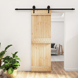 Drsna vrata Vidaxl s testo 70x210 cm trdni bor