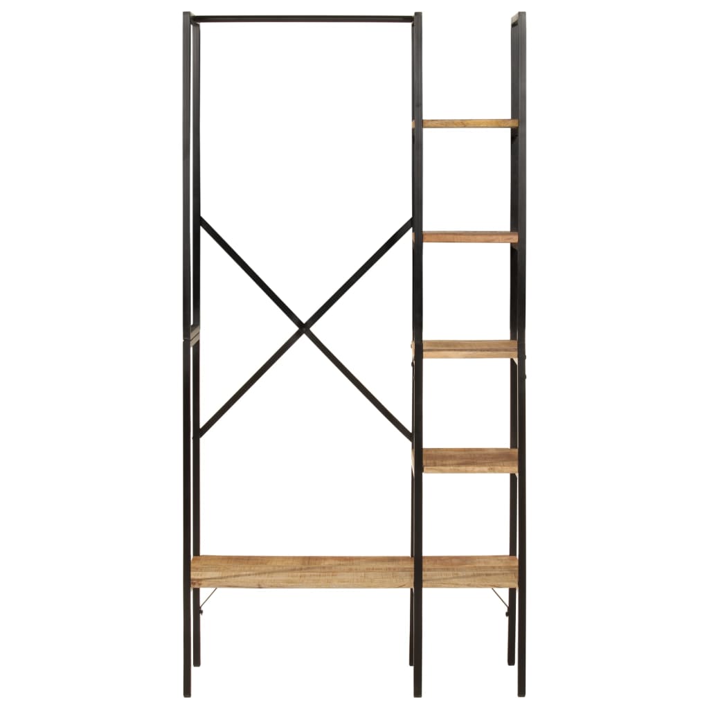 Vidaxl tøjstativ med hylder 90x40x190 cm fast mango træ og jern