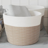 Vidaxl Späichere Kuerf 2 STS Ø 24x18 cm Kottengbrong a Wäiss