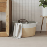 Vidaxl Storage basket Ø 40x25 cm cotton beige and white