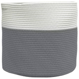 Vidaxl Storage basket Ø 40x35 cm cotton gray and white