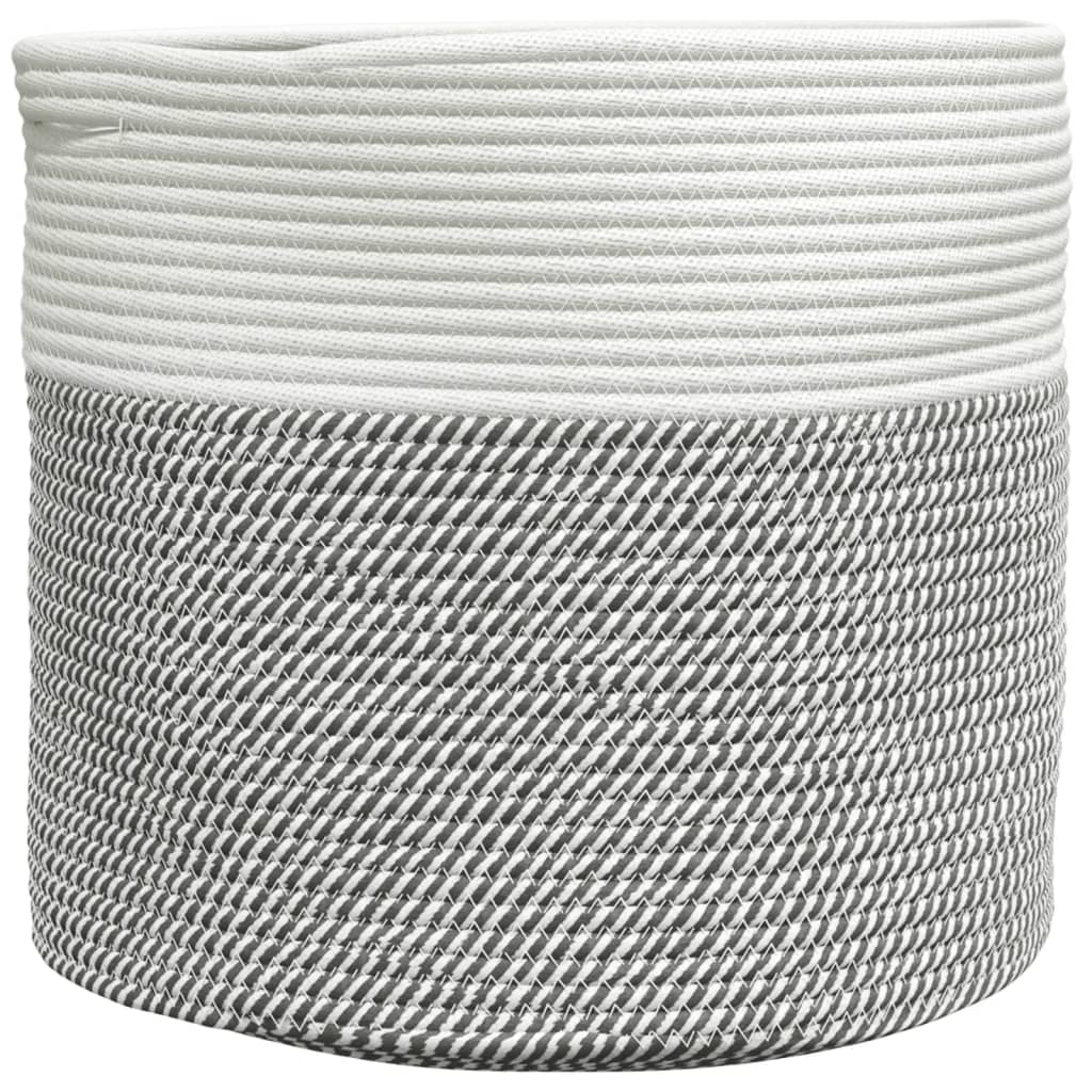 Vidaxl Storage basket Ø 40x35 cm cotton gray and white