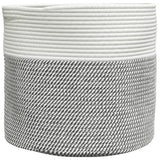Vidaxl Storage basket Ø 40x35 cm cotton gray and white