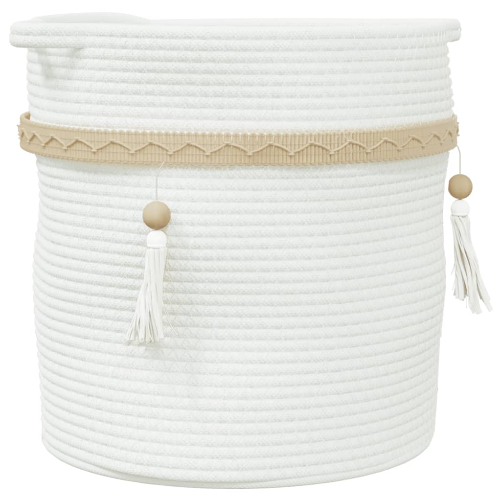 Vidaxl Storage basket Ø 38x36 cm Cotton White