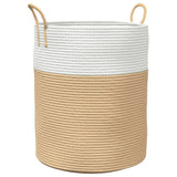 Vidaxl Storage basket Ø 38x46 cm Cotton Beige and White