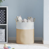 Vidaxl Storage basket Ø 38x46 cm Cotton Beige and White
