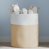 Vidaxl Storage basket Ø 38x46 cm Cotton Beige and White
