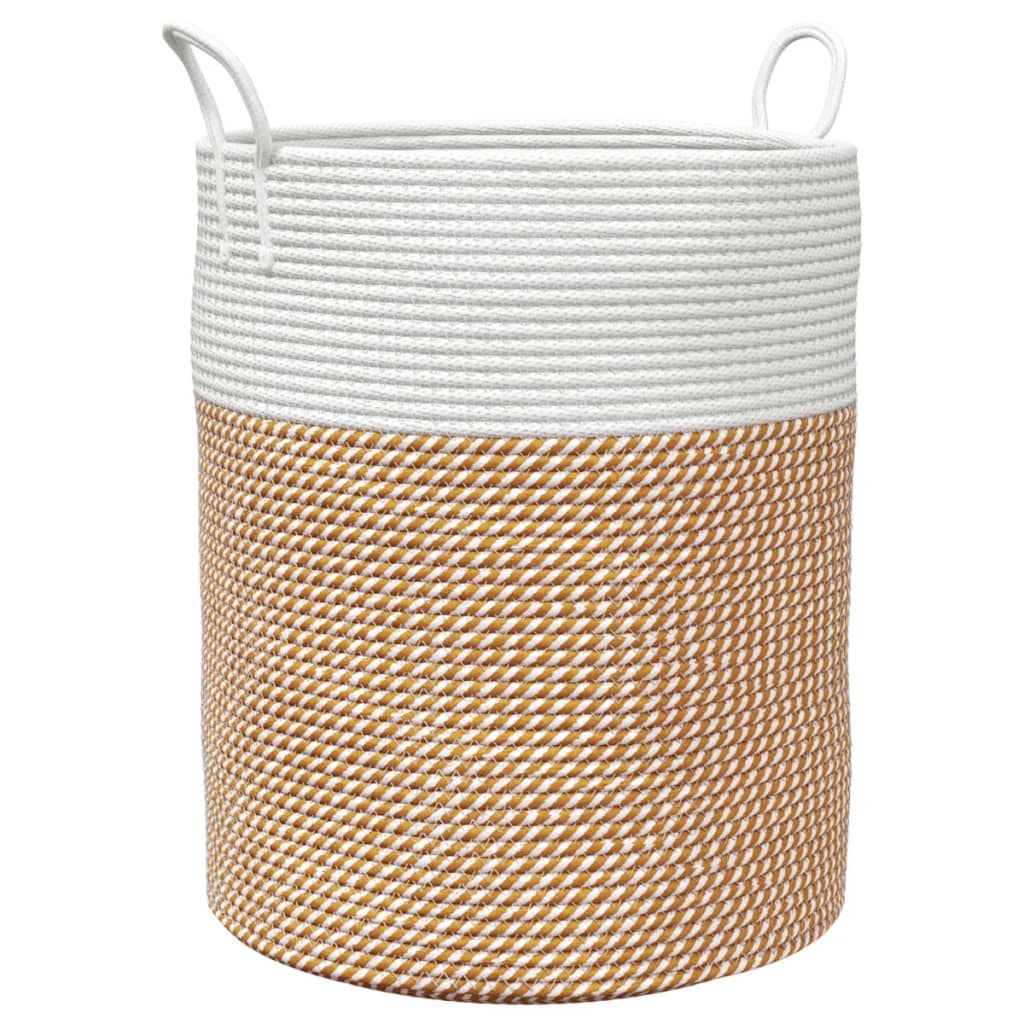 Vidaxl Storage basket Ø 38x46 cm cotton brown and white