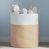 Vidaxl Storage basket Ø 38x46 cm cotton brown and white