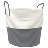 Vidaxl Storage basket Ø 43x38 cm cotton gray and white