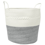 Vidaxl Storage basket Ø 43x38 cm cotton gray and white