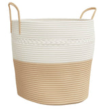 Vidaxl Storage basket Ø 43x38 cm cotton beige and white