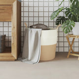 Vidaxl Storage basket Ø 43x38 cm cotton beige and white