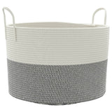 Vidaxl Storage basket Ø 51x33 cm cotton gray and white