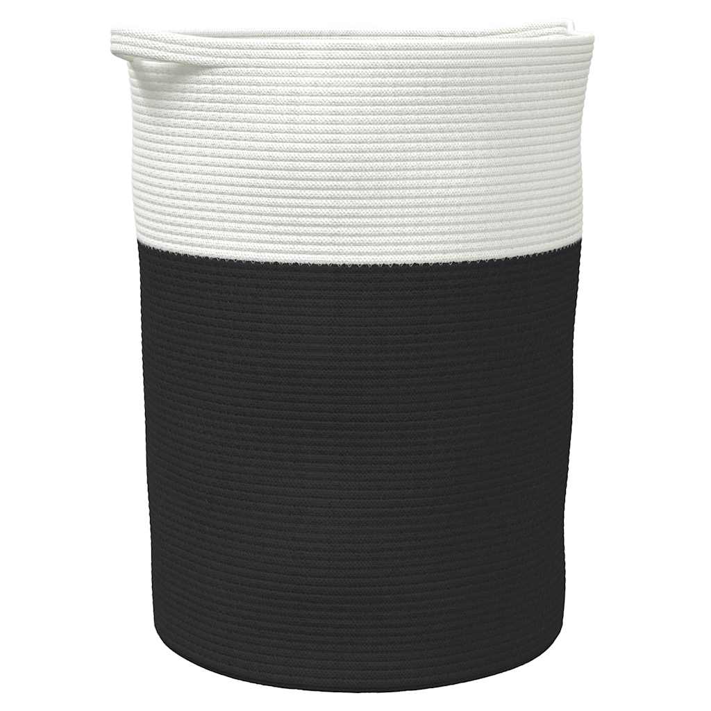 Vidaxl Storage basket Ø 49x65 cm cotton black and white