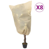 Vidaxl Plant covers with drawstring 8 st 70 g m² 0.8x0.8 m