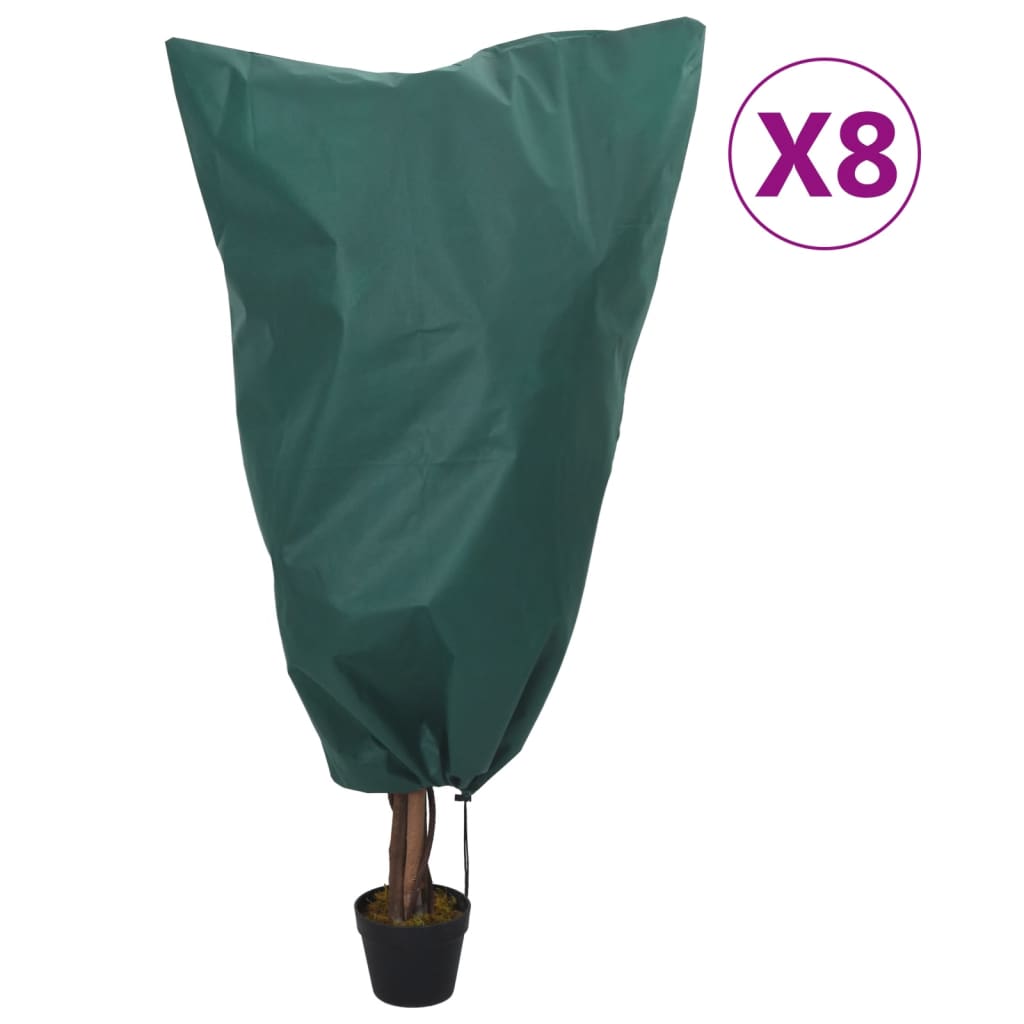 Vidaxl Plant covers with drawstring 8 st 70 g m² 0.8x1 m