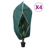 Vidaxl Plant covers with zipper 4 st 70 g m² 1.55x1.55 m