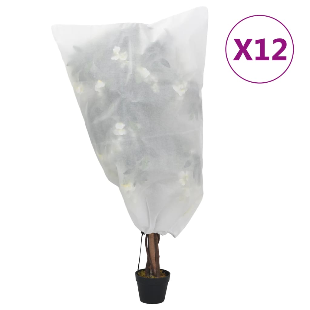 Vidaxl Plant covers with drawstring 12 st 70 g m² 0.8x0.8 m