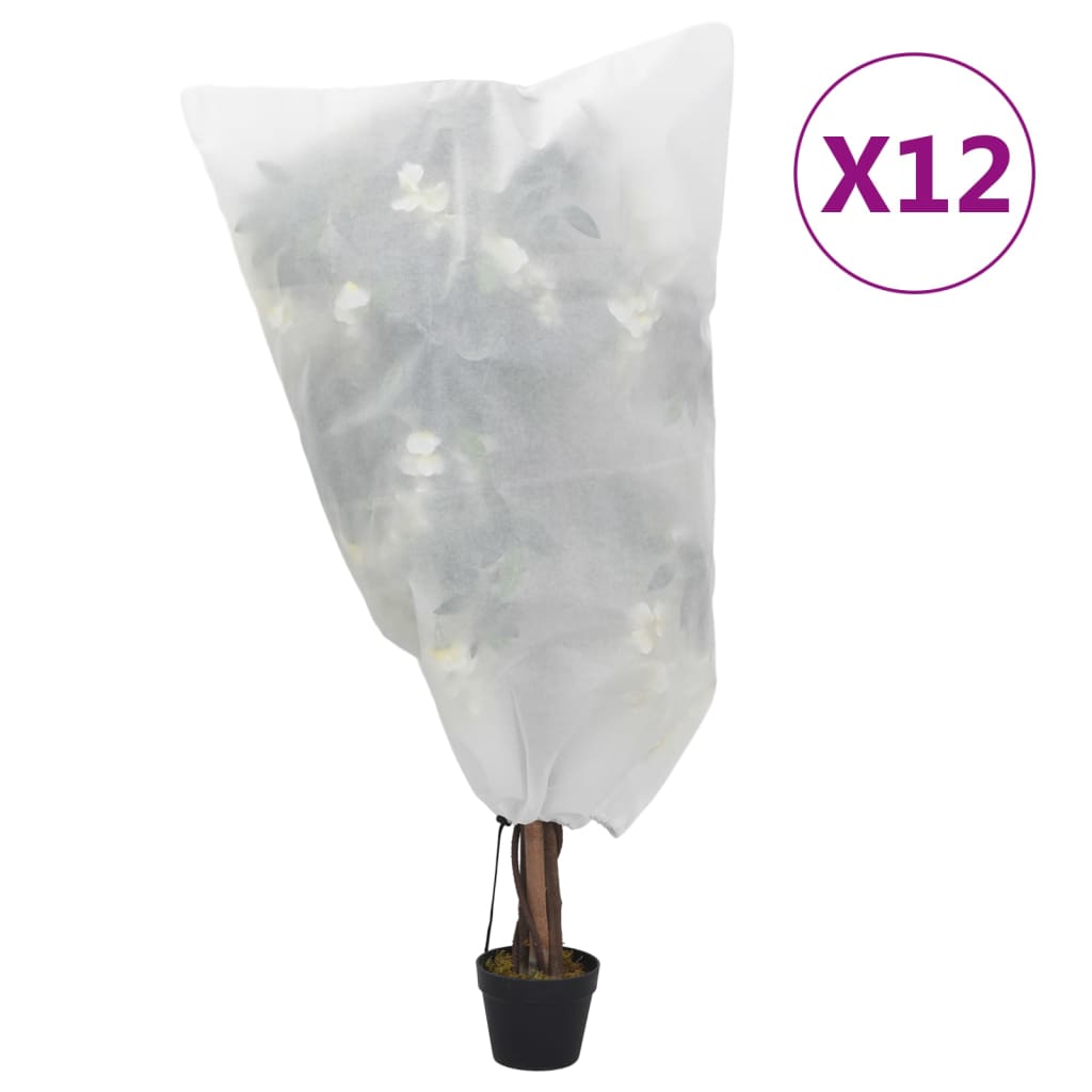 Vidaxl Plant covers with drawstring 12 st 70 g m² 0.8x1 m