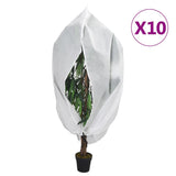 Vidaxl Planz Deckt mat Zipper 10 St 70 g m²pos.x1.55 m
