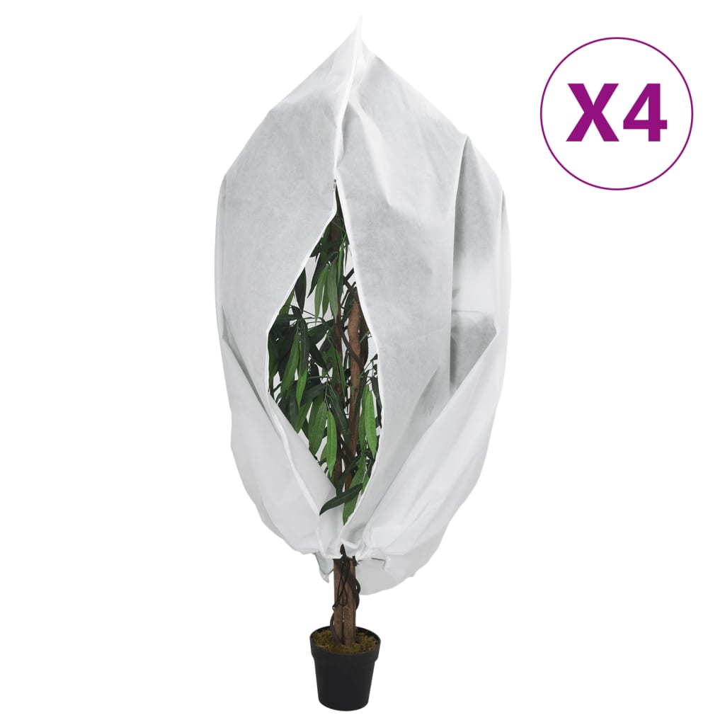 Vidaxl Planz Deckt mat Zipper 4 St 70 g m² 3.93x3 m