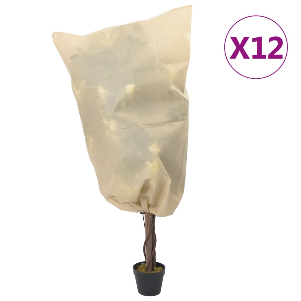 Vidaxl obloge rastlin z vrvico 12 St 70 g m² 0,8x1,2 m