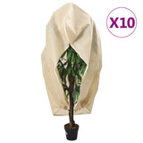 Vidaxl Planz Deckt mat Zipper 10 St 70 g m²pos.x1.55 m