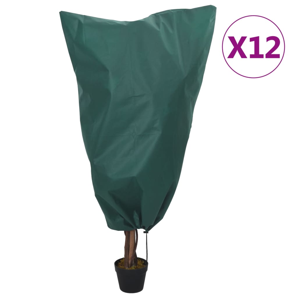 Vidaxl obloge rastlin z vrvico 12 St 70 g m² 0,8x0,8 m