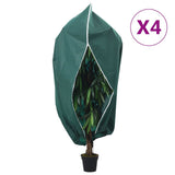 Vidaxl Planz Deckt mat Zipper 4 St 70 g m² 3.93x3 m
