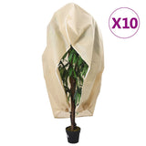 Vidaxl Planz deckt mat Zipper 10 St 70 g m² 3.93x3 m