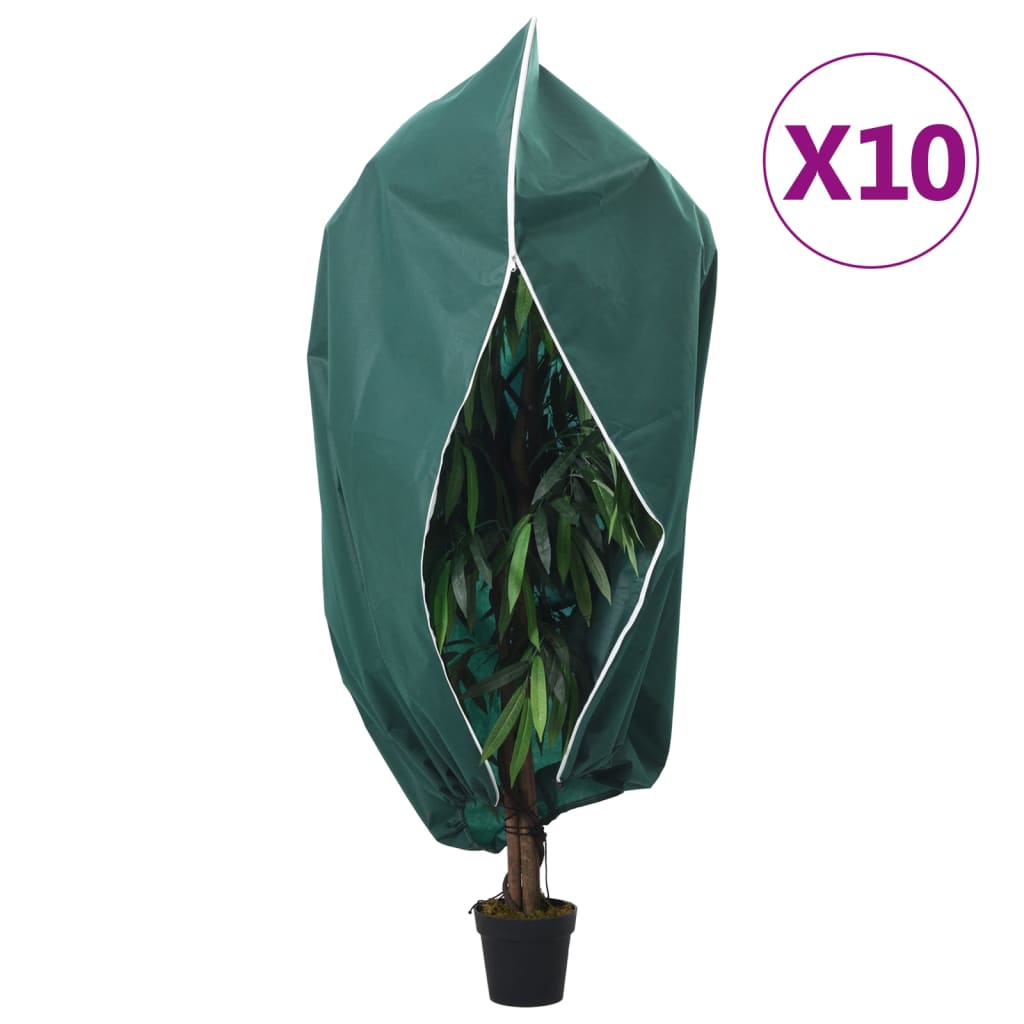 Vidaxl obloge rastlin z zadrgo 10 St 70 g m² 3,93x3,5 m