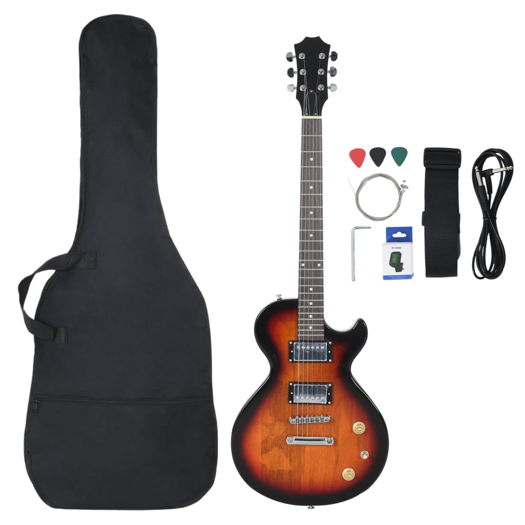 Gitara vidaxl dla początkujących elektrycznych z torbą 4 4 39 czarny