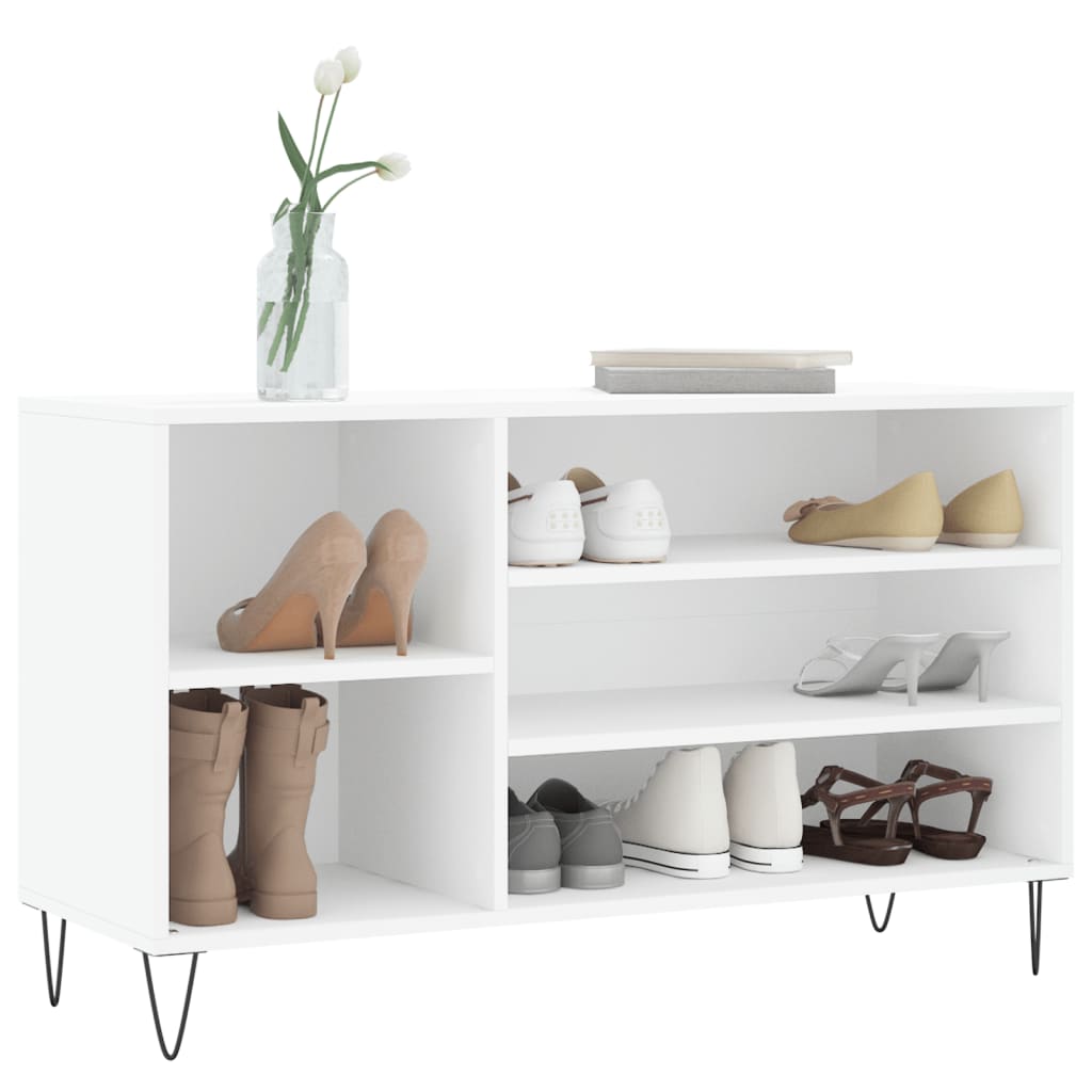 VidaXL Shoe cabinet 102x36x60 cm Properted Wood White
