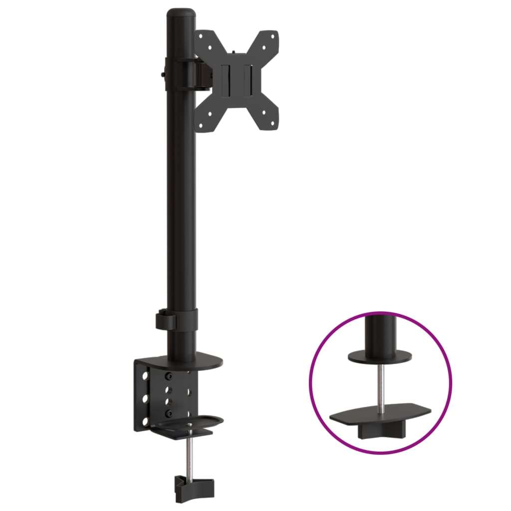 Vidaxl monitor nosilec VESA 75 100 mm črno jeklo