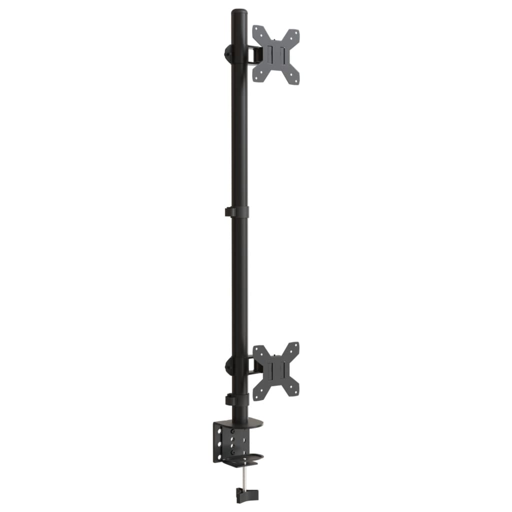 Vidaxl Monitor Standard Double Vesa 75 100 mm in acciaio nero