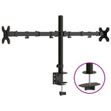 Vidaxl Monitor Standard Double Vesa 75 100 mm ocel černá