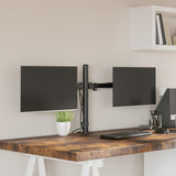 Vidaxl Monitor Standard Double Vesa 75 100 mm ocel černá